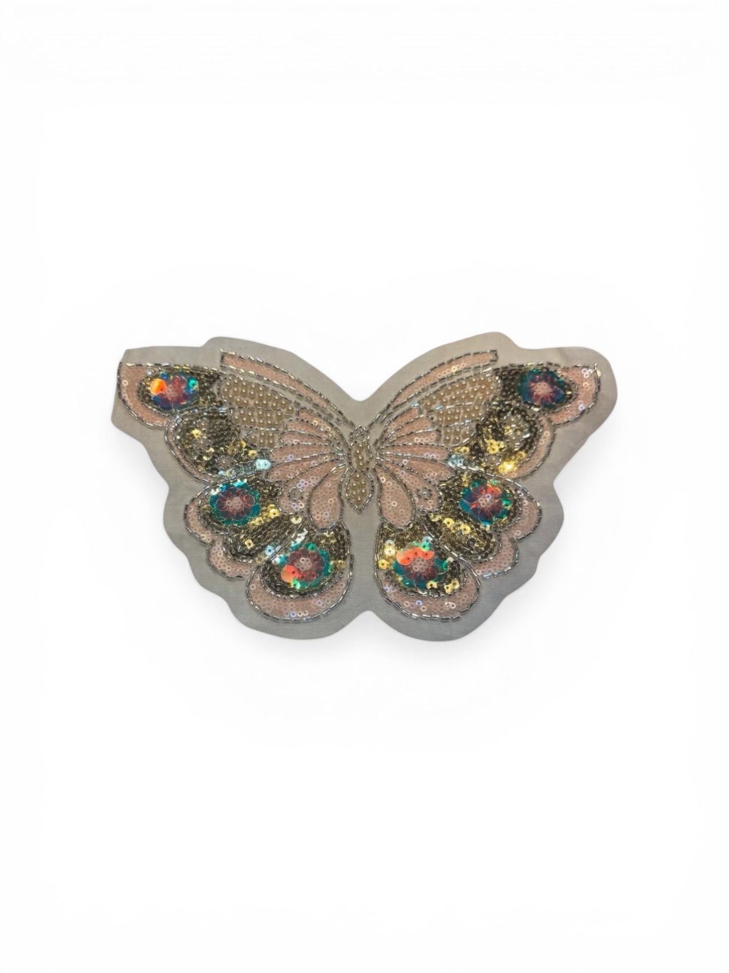Parche bordado mariposa pedrería