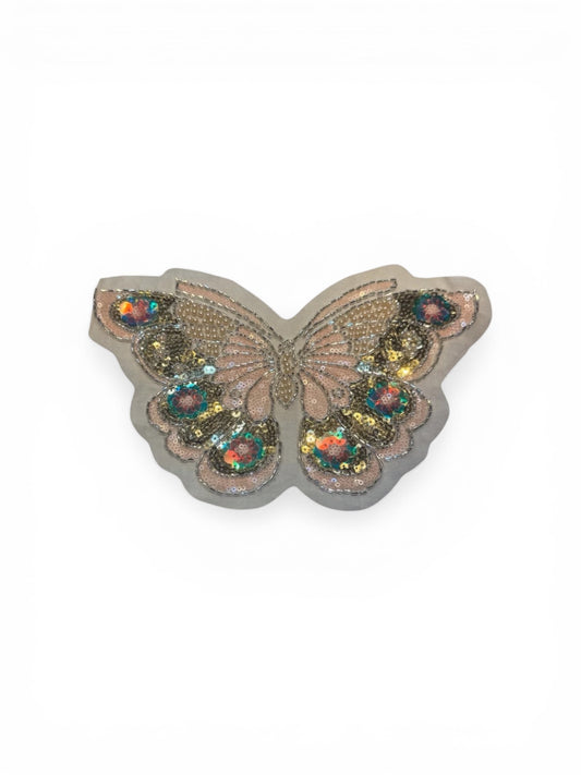 Parche bordado mariposa pedrería