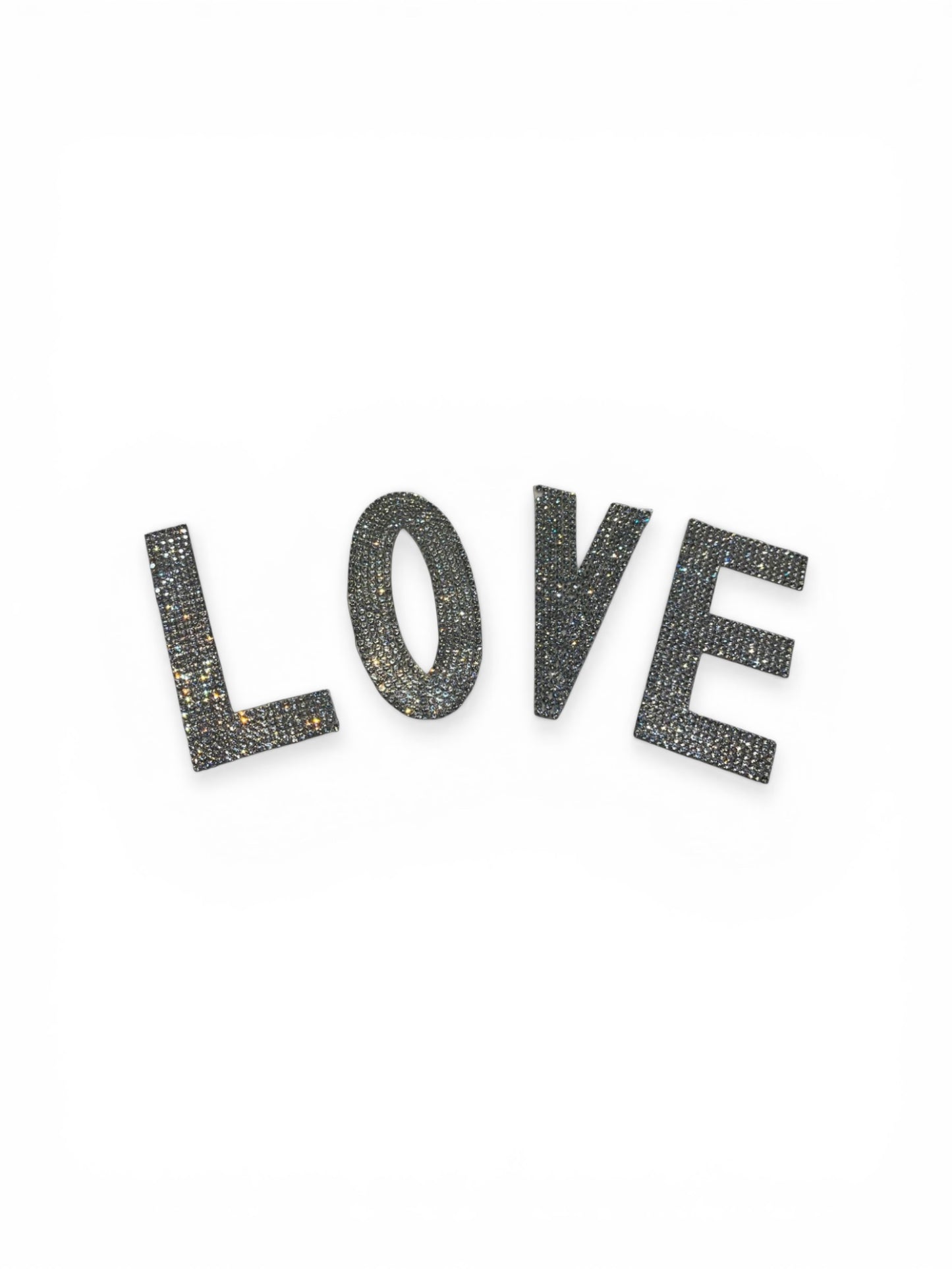 Parche letras LOVE strass