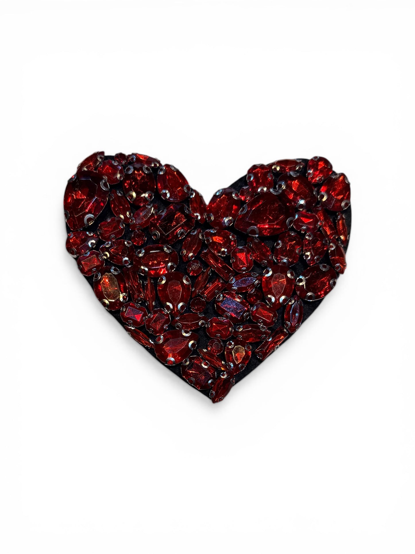 Parche corazón pedrería
