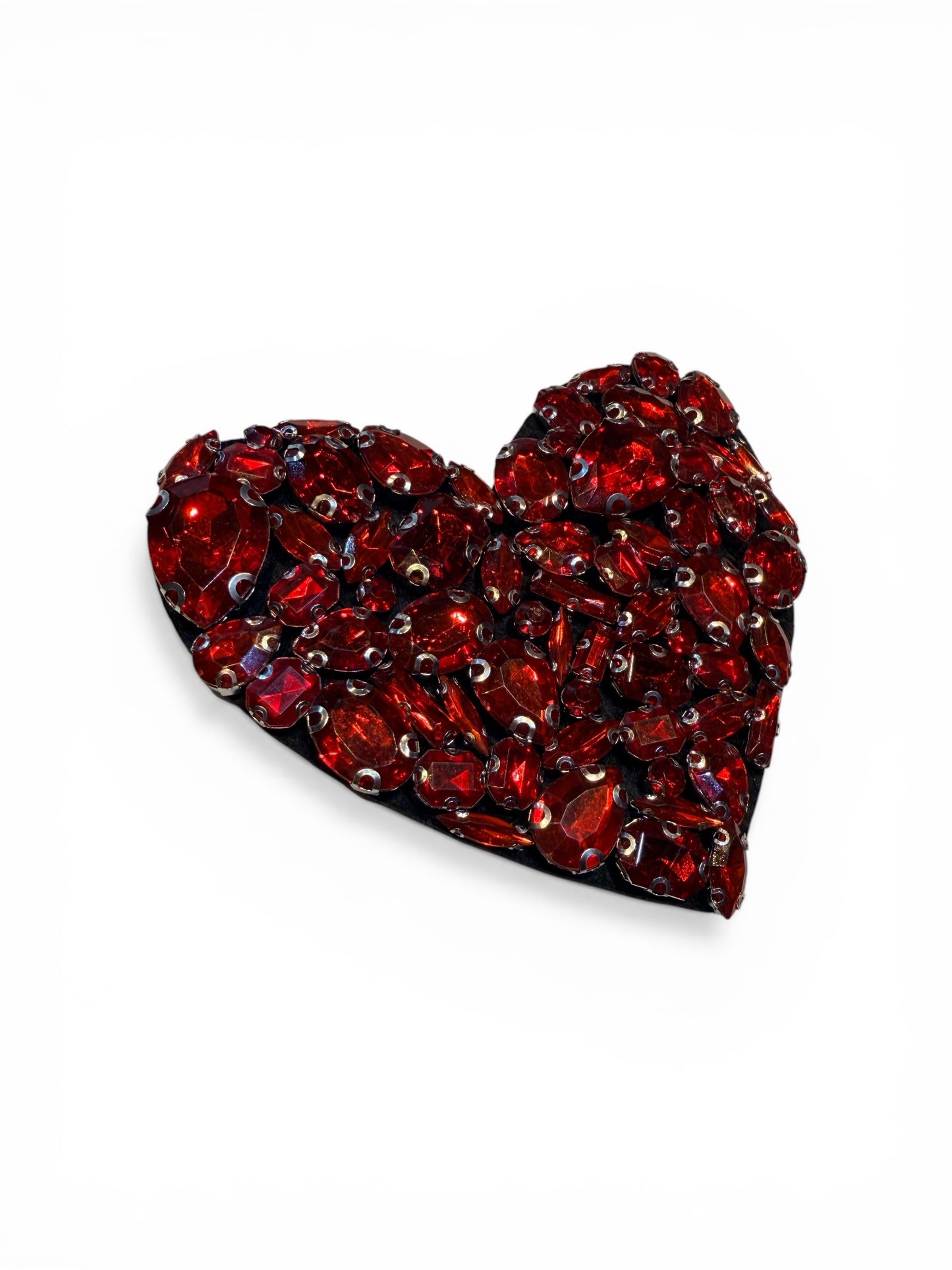 Parche corazón pedrería